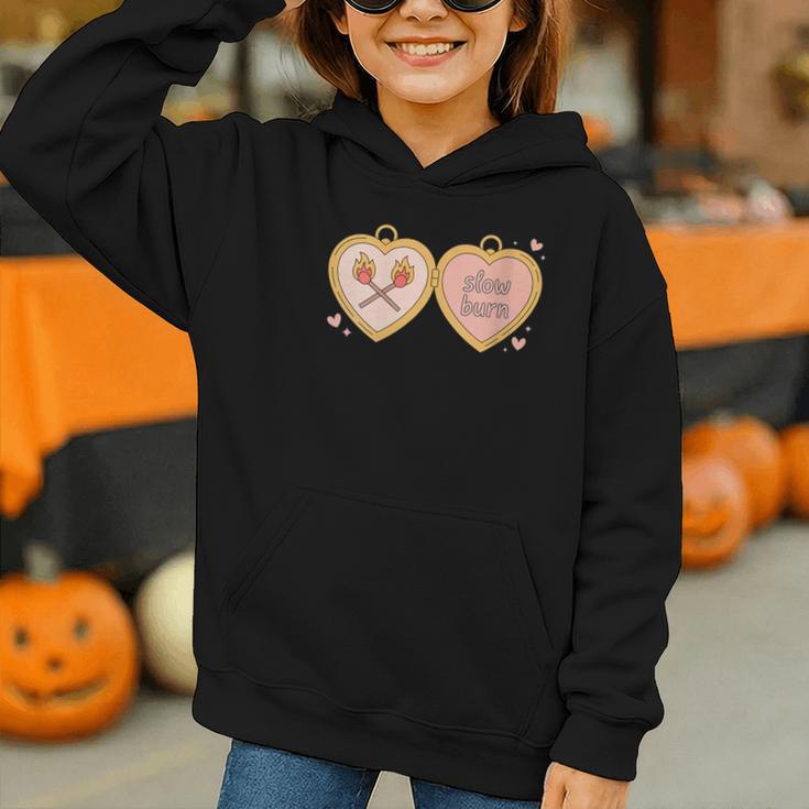 Slow Burn Romance Book Lover Tee Graphic Youth Hoodie