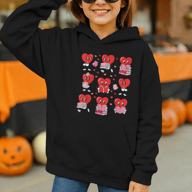Valentines Day Librarian Heart Reading Book Women Men Kids Graphic Youth Hoodie Valentines Day Librarian Heart Reading Book Women Men Kids Graphic Youth Hoodie
