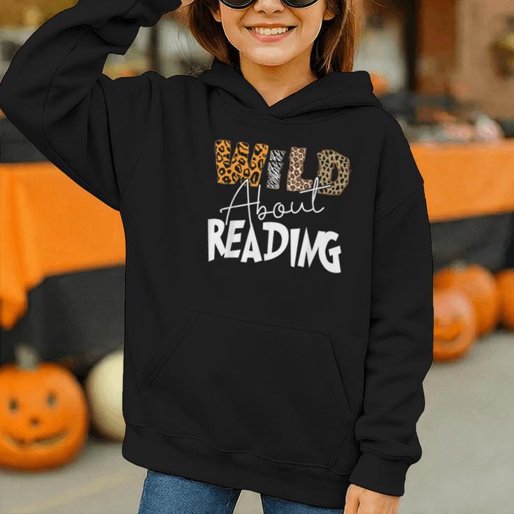 WILD ABOUT READING Reading Books Bookworm Library Day Graphic Youth Hoodie WILD ABOUT READING Reading Books Bookworm Library Day Graphic Youth Hoodie