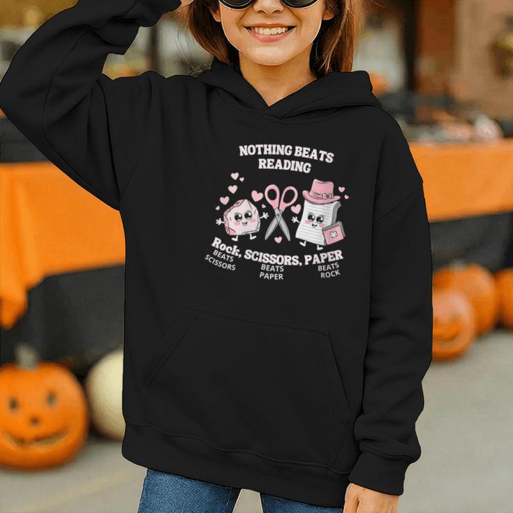 Women's Nothing Beats Reading Book Lover Statement Graphic Youth Hoodie Women's Nothing Beats Reading Book Lover Statement Graphic Youth Hoodie