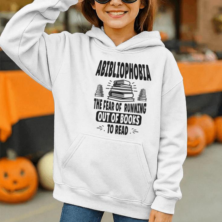 Abibliophobia Definition Book Reading Lover Fans Text Graphic Youth Hoodie