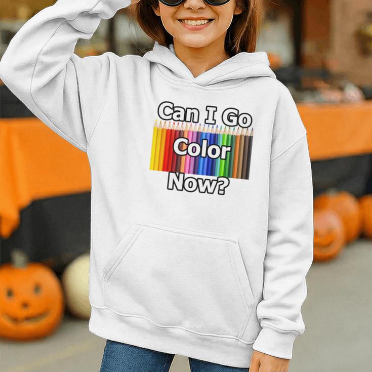Adult Coloring Book Can I Go Color Now Women Men Adults Premium Tri-Blend Graphic Youth Hoodie