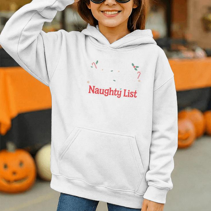 My Book Preference Naughty List Readers Christmas Joke Graphic Youth Hoodie