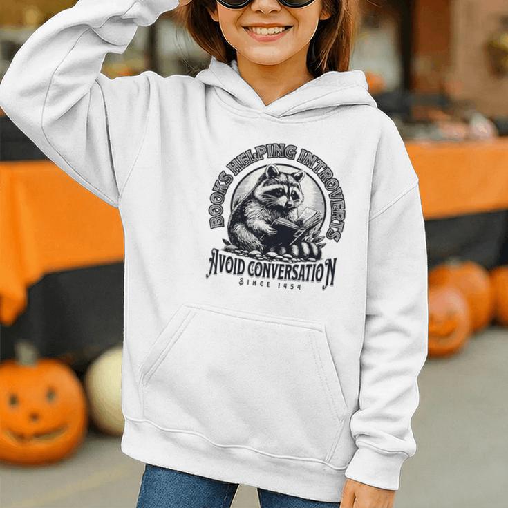 Books Helping Introvert Avoid Conversation Since 1454 Graphic Youth Hoodie Books Helping Introvert Avoid Conversation Since 1454 Graphic Youth Hoodie