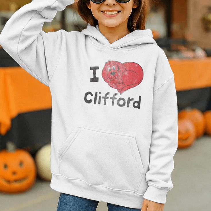 Clifford The Big Red Dog I Heart Clifford Childrens Books Graphic Youth Hoodie Clifford The Big Red Dog I Heart Clifford Childrens Books Graphic Youth Hoodie