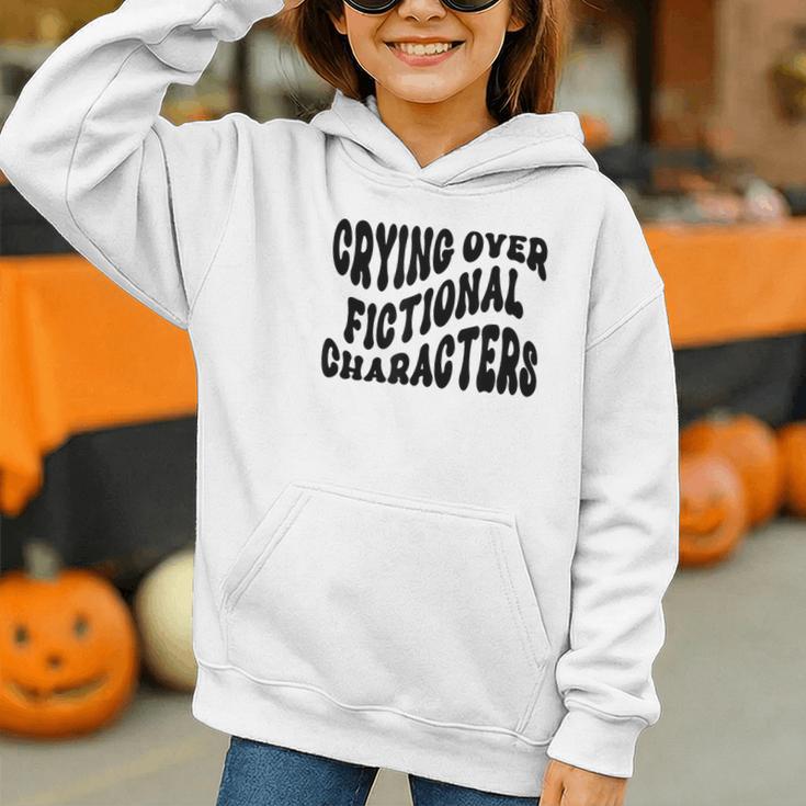 Crying Over Fictional Characters Book Lovers Graphic Youth Hoodie