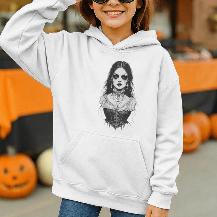 Gothic Goth Girl Woman Movie Book Art Graphic Youth Hoodie