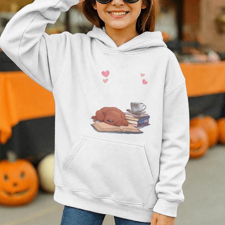 Just a Girl Who Loves Dogs Books Coffee T-Shirt Graphic Youth Hoodie Just a Girl Who Loves Dogs Books Coffee T-Shirt Graphic Youth Hoodie