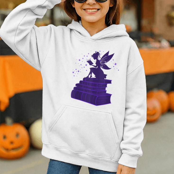 Kawaii Fairy Bookish Book Lover Library Read Graphic Youth Hoodie