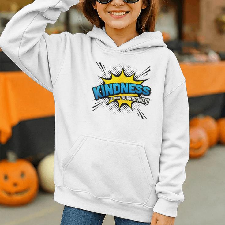 Kindness Is My Superpower Retro Comic Book T-Shirt Graphic Youth Hoodie