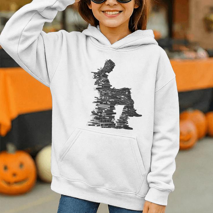 Men Pixel Art Geometric Book Human Drawing Graphic Men Graphic Youth Hoodie