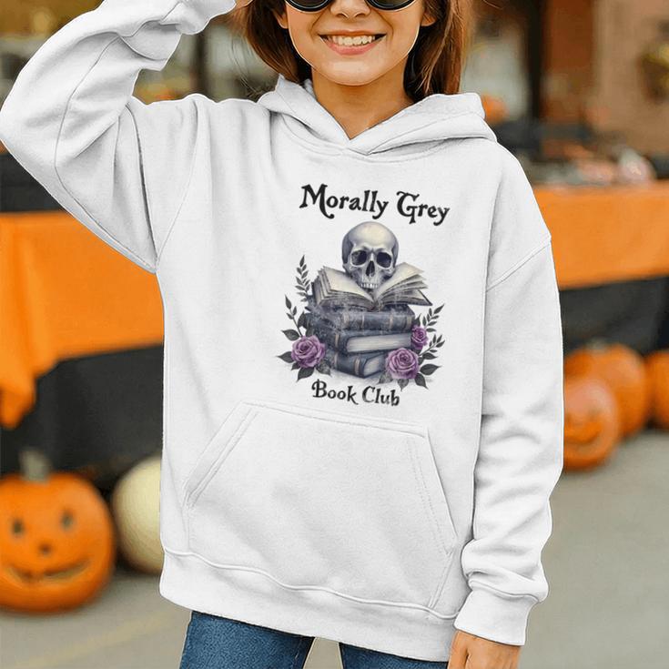 Morally Grey Book Club Gothic Vintage Style Graphic Youth Hoodie