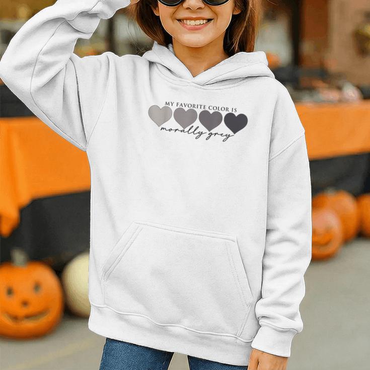 Morally Grey Is My Favorite Color Books Love Bookish Graphic Youth Hoodie Morally Grey Is My Favorite Color Books Love Bookish Graphic Youth Hoodie