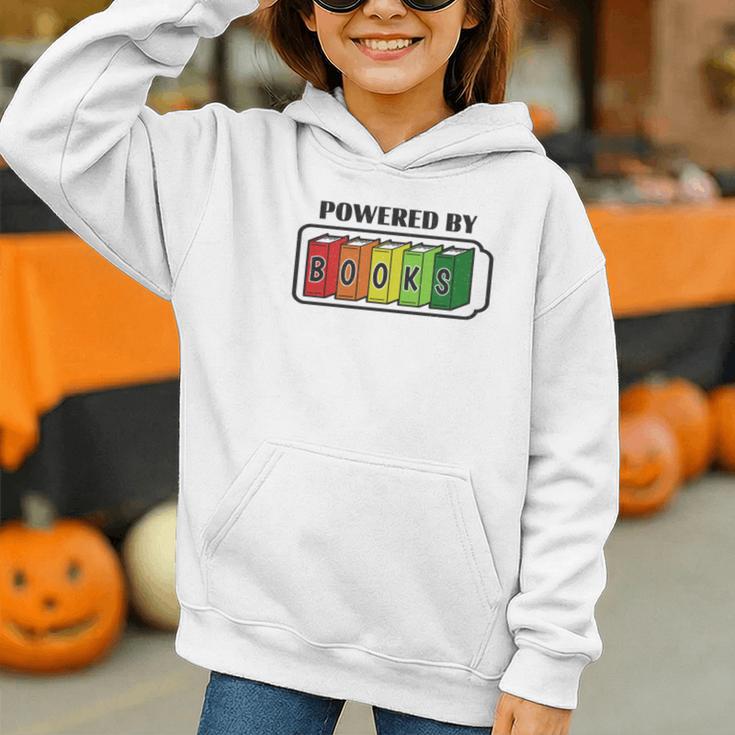 Powered By Books Bookworm Librarian Reading Graphic Youth Hoodie Powered By Books Bookworm Librarian Reading Graphic Youth Hoodie