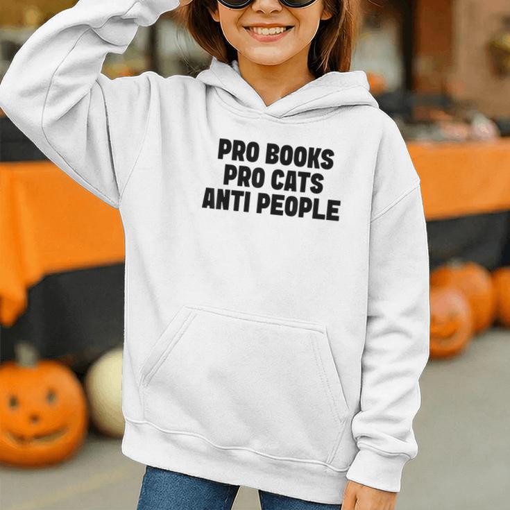 PRO Books PRO Cats Anti People Graphic Youth Hoodie PRO Books PRO Cats Anti People Graphic Youth Hoodie