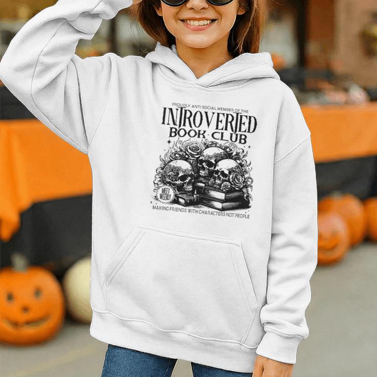 Proudly Anti Social Member Of The Introverted Book Club Graphic Youth Hoodie