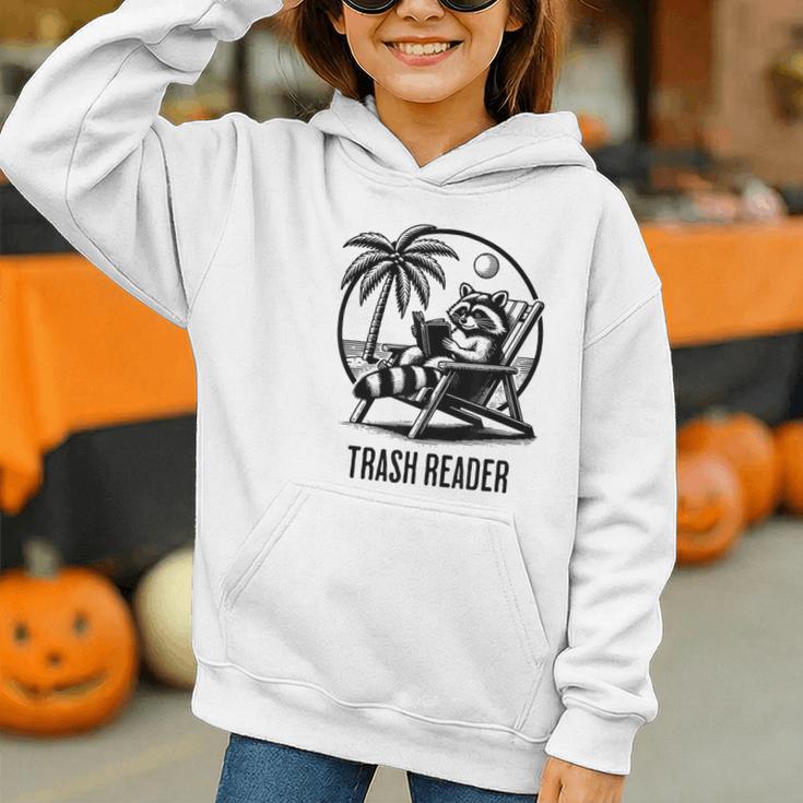 Raccoon Reading Books Summer Humor Trash Reader Graphic Youth Hoodie Raccoon Reading Books Summer Humor Trash Reader Graphic Youth Hoodie