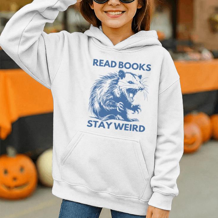 Read Books Stay Weird Graphic Youth Hoodie Read Books Stay Weird Graphic Youth Hoodie
