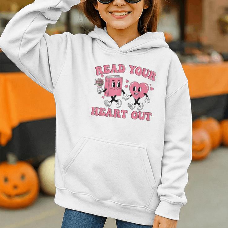 Read You Heart Out Reading Teacher Valentines Day Book Lover Graphic Youth Hoodie Read You Heart Out Reading Teacher Valentines Day Book Lover Graphic Youth Hoodie
