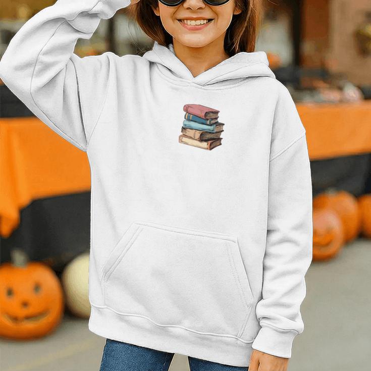 Retro Sometimes I Think I Read Too Much For Book Lover Graphic Youth Hoodie