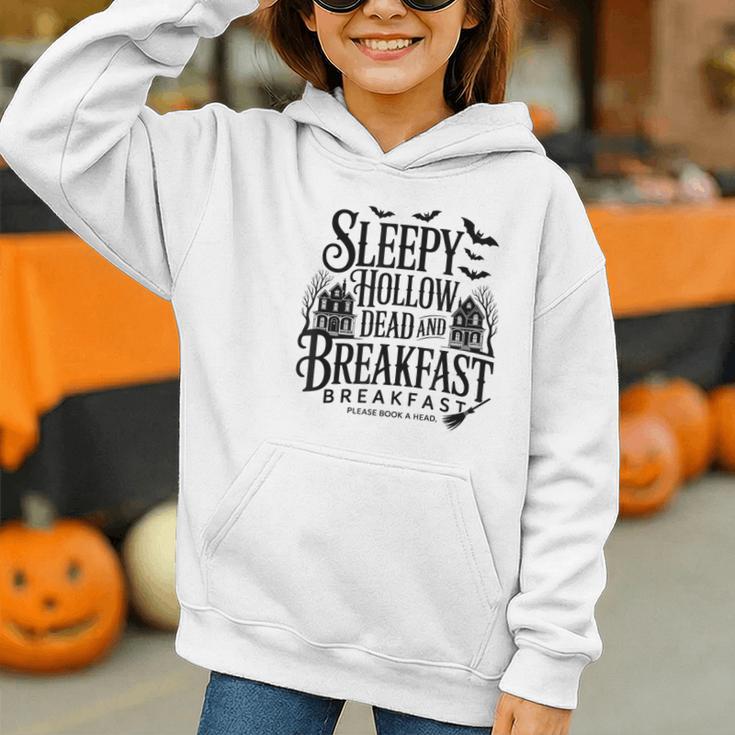 Sleepy Hollow Dead And Breakfast Please Book Ahead Graphic Youth Hoodie Sleepy Hollow Dead And Breakfast Please Book Ahead Graphic Youth Hoodie