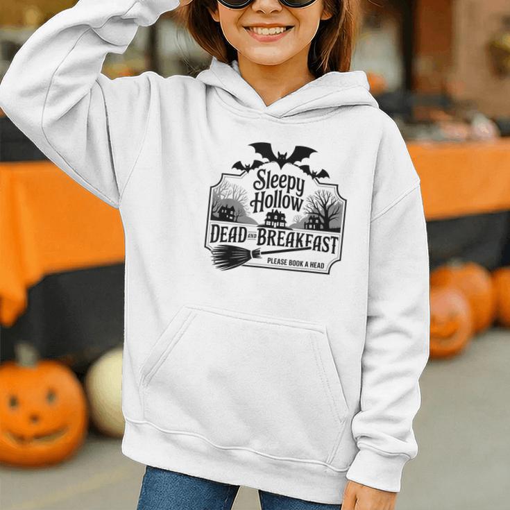 Sleepy Hollow Dead And Breakfast Please Book A Head Graphic Youth Hoodie