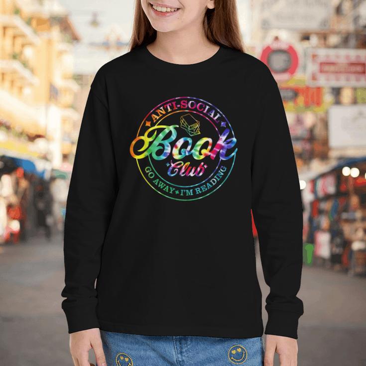 Anti Social Book Club Go Away I'm Reading Book Tie Dye Youth Long Sleeve Tee Anti Social Book Club Go Away I'm Reading Book Tie Dye Youth Long Sleeve Tee