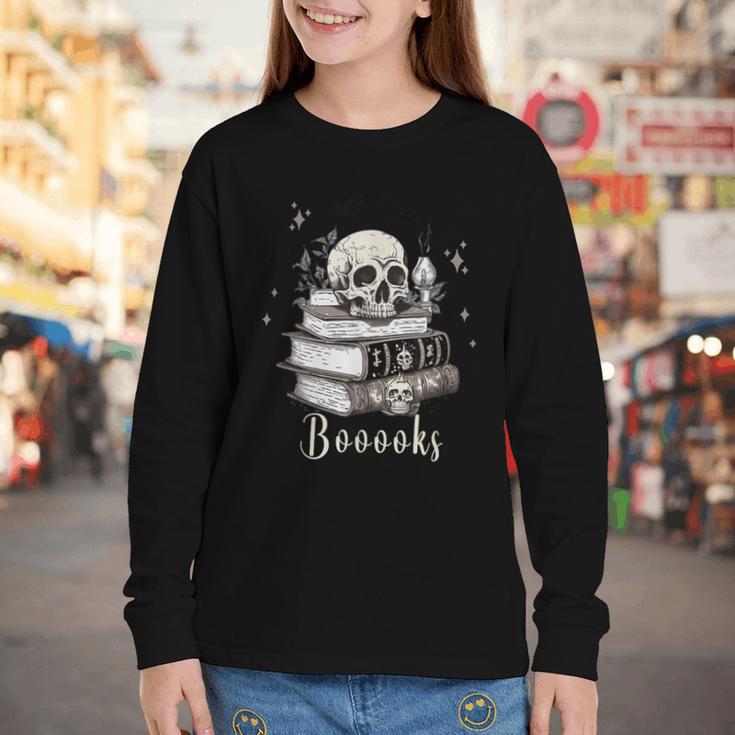 Boo Skeleton Skull Books Halloween Women School Teacher Kid Youth Long Sleeve Tee Boo Skeleton Skull Books Halloween Women School Teacher Kid Youth Long Sleeve Tee