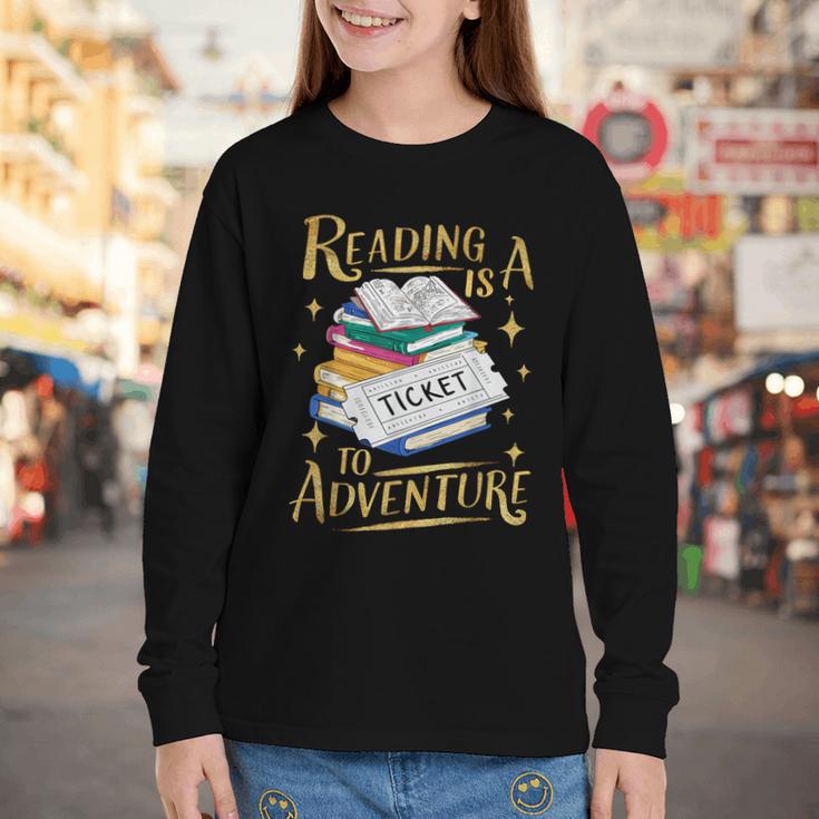 Book Adventure Library Student Teacher Book Youth Long Sleeve Tee Book Adventure Library Student Teacher Book Youth Long Sleeve Tee