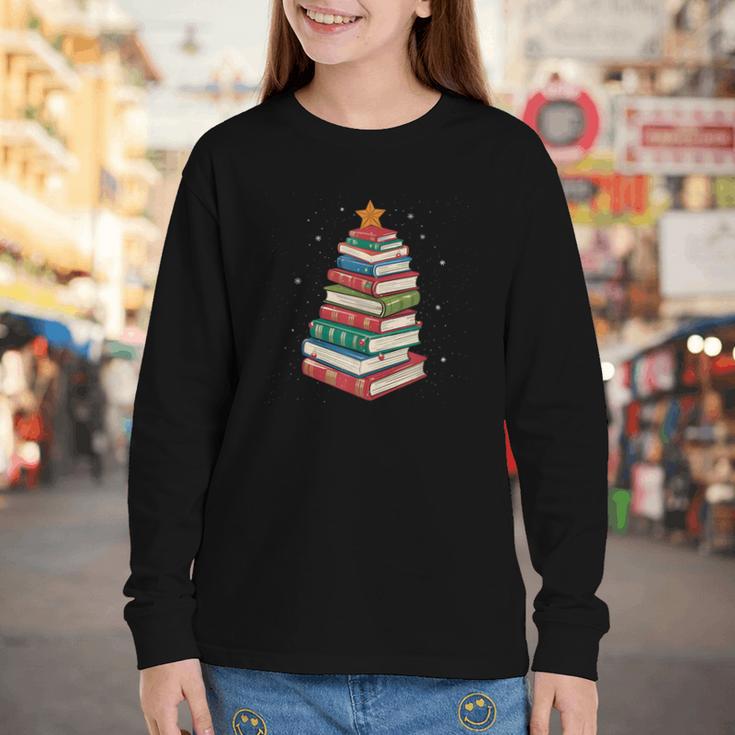 Book Christmas Tree Book Lover Teacher Librarian Men Women Youth Long Sleeve Tee Book Christmas Tree Book Lover Teacher Librarian Men Women Youth Long Sleeve Tee