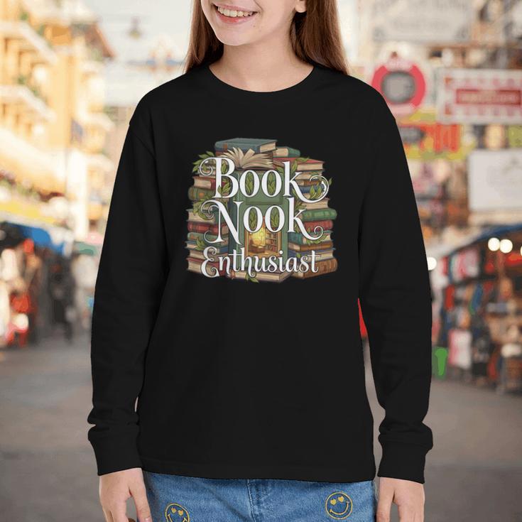 Book Nook Enthusiast Cozy Library Reader Collector Youth Long Sleeve Tee