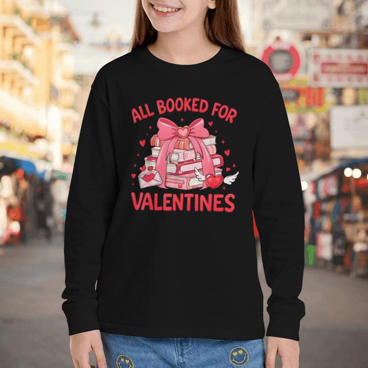 All Booked For Valentine Bow Books Lover Teacher Girl Women Youth Long Sleeve Tee All Booked For Valentine Bow Books Lover Teacher Girl Women Youth Long Sleeve Tee