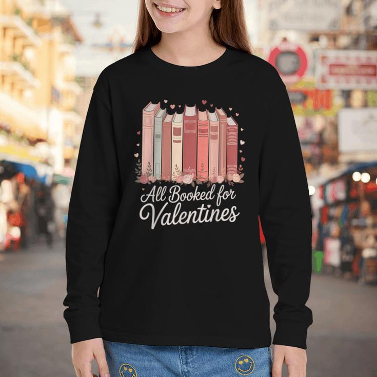 All Booked For Valentines Romantic Books Youth Long Sleeve Tee