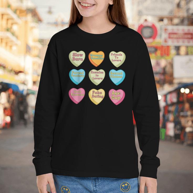 Bookish Romance Tropes Smut Reader Spicy Book Lover Youth Long Sleeve Tee Bookish Romance Tropes Smut Reader Spicy Book Lover Youth Long Sleeve Tee