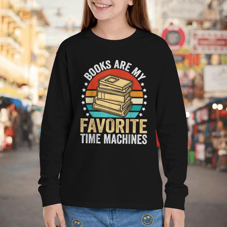 Books Are My Favorite Time Machines Youth Long Sleeve Tee