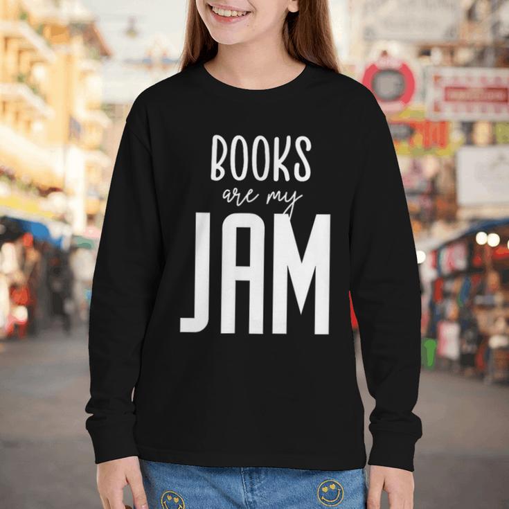 Books Are My Jam Graphic For Introverts Youth Long Sleeve Tee