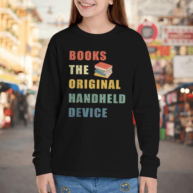 Books The Original Handheld Device Vintage Book Youth Long Sleeve Tee