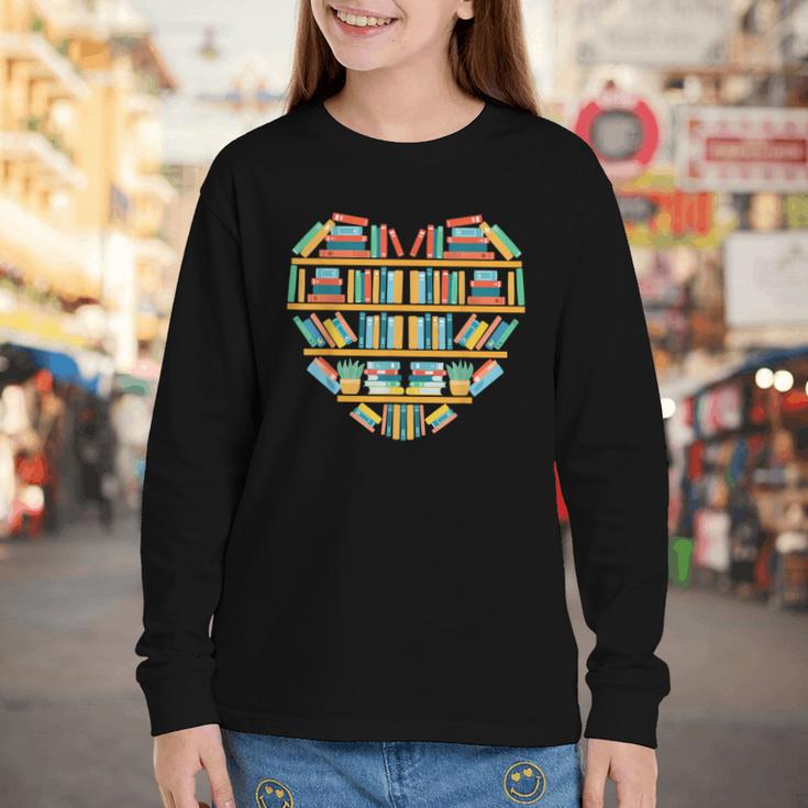Bookshelf Heart Youth Long Sleeve Tee Bookshelf Heart Youth Long Sleeve Tee
