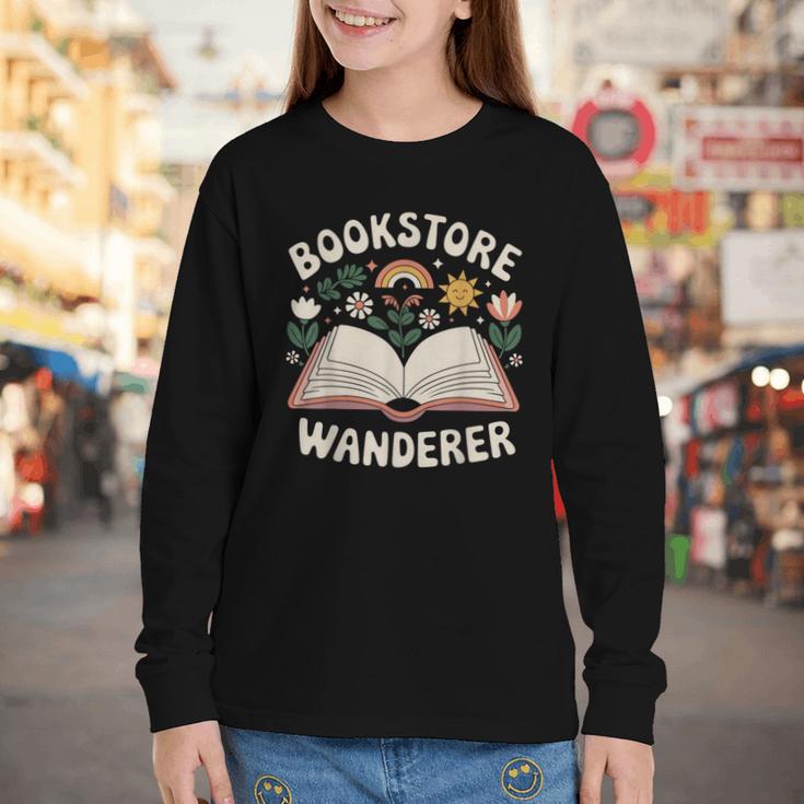 Bookstore Wanderers Retro Women Book Lovers Youth Long Sleeve Tee