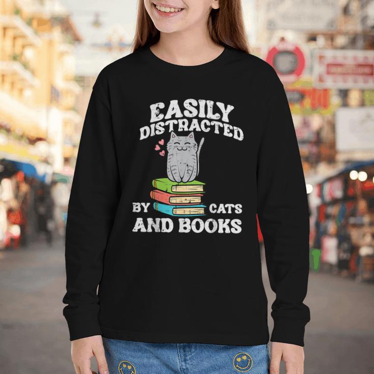 Cats And Books Read Reading Librarian Book Across America Youth Long Sleeve Tee Cats And Books Read Reading Librarian Book Across America Youth Long Sleeve Tee