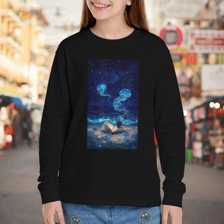 Cosmic Botanical Book Lover Reading Youth Long Sleeve Tee Cosmic Botanical Book Lover Reading Youth Long Sleeve Tee