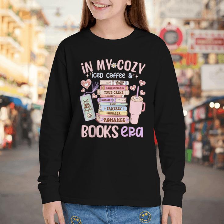 In My Cozy Iced Coffee And Books Era Youth Long Sleeve Tee