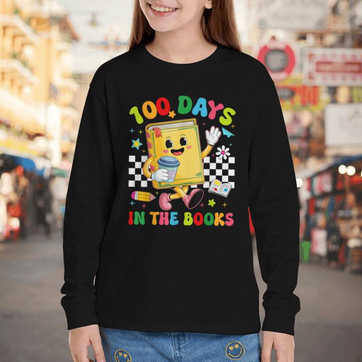Cute 100 Days In The Books Groovy Boy Girl Teacher Youth Long Sleeve Tee Cute 100 Days In The Books Groovy Boy Girl Teacher Youth Long Sleeve Tee