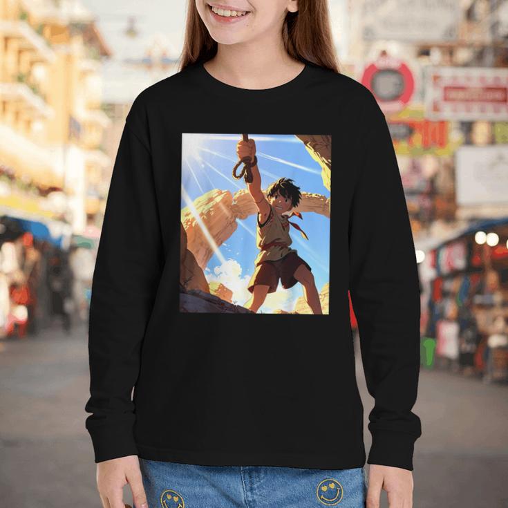 David And Goliath Bible Book Samuel King David Anime Manga Youth Long Sleeve Tee