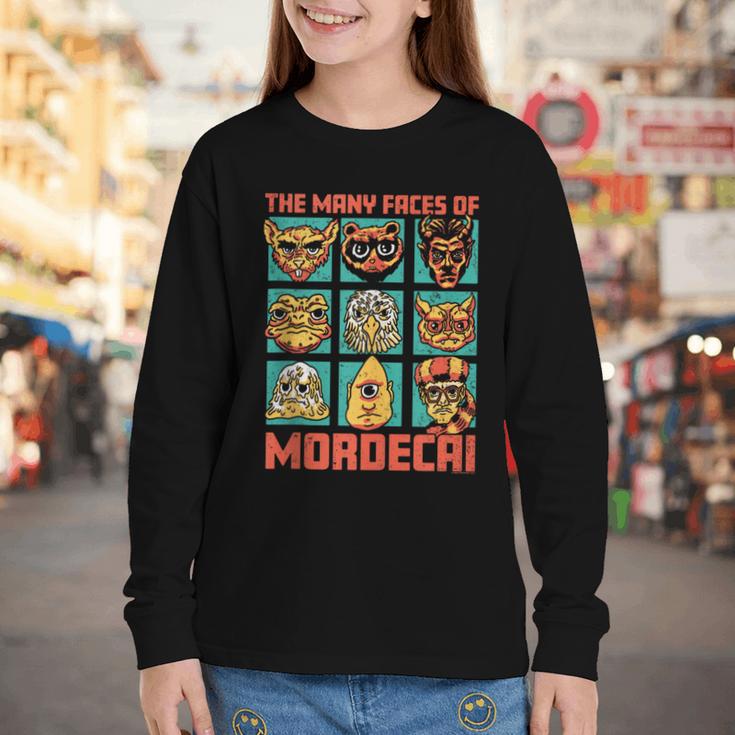DCC Many Faces Of Mordecai Grid Gamer Series Book Youth Long Sleeve Tee