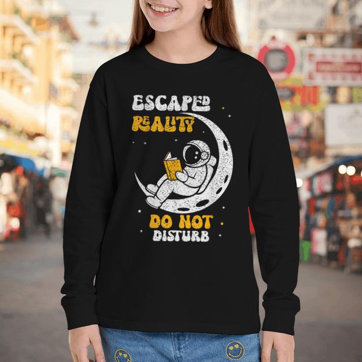 Escaped Reality Do Not Disturb Book Lover Youth Long Sleeve Tee