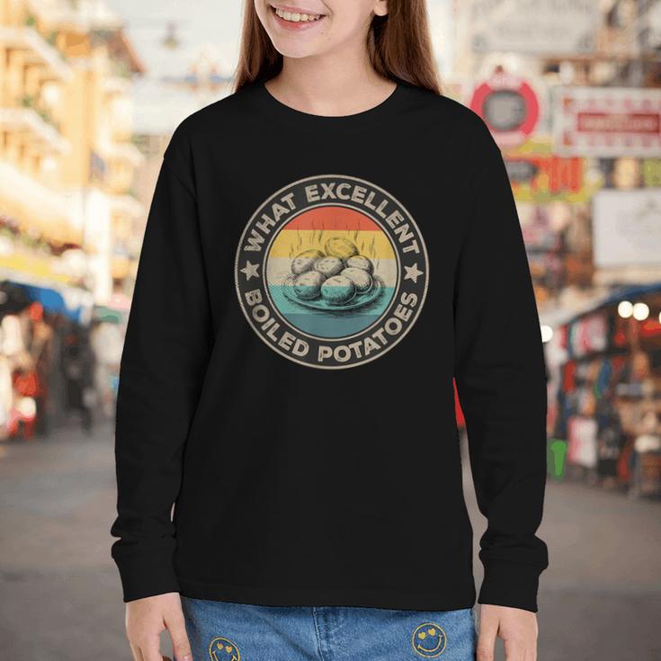What Excellent Boiled Potatoes Retro Book Vintage Literature Youth Long Sleeve Tee