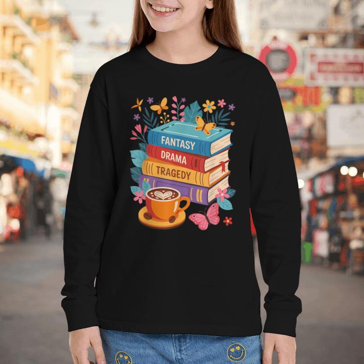 Fantasy Drama Tragedy Books Subtle Anti-Trump Youth Long Sleeve Tee