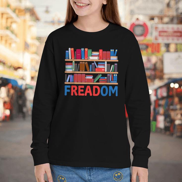 Freadom To Read Book Lover Reading Freedom Youth Long Sleeve Tee Freadom To Read Book Lover Reading Freedom Youth Long Sleeve Tee