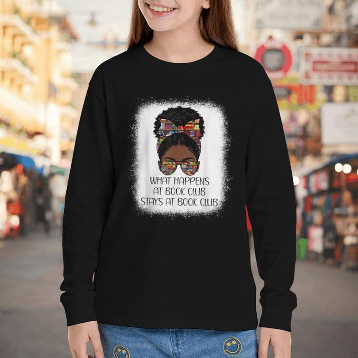 What Happens At Book Club Stays At Book Club Black Women Youth Long Sleeve Tee